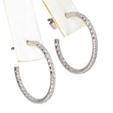 Tiffany & Co. Metro 18k White Gold Diamond Hoop Earrings