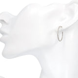 Tiffany & Co. Metro 18k White Gold Diamond Hoop Earrings