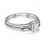 Vintage White Gold 0.76tcw H Vs1 Diamond Ring and Band Set