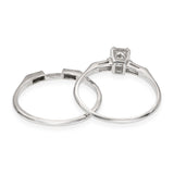 Vintage White Gold 0.76tcw H Vs1 Diamond Ring and Band Set