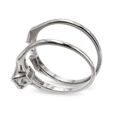 Vintage White Gold 0.76tcw H Vs1 Diamond Ring and Band Set