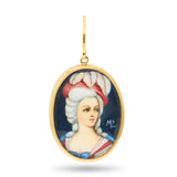 Antique Victorian 18K Yellow Gold Miniature Portrait Pendant