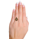 Antique 13k Yellow Gold Polki Cut Diamond Ring
