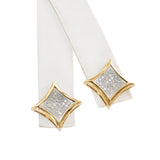 Vintage 10k Yellow Gold Diamond Pave Stud Earrings