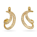 Vintage 18k Yellow Gold 2.04tcw G Vs Diamond Earring Jackets