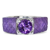 14k White Gold Amethyst Ring