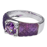 14k White Gold Amethyst Ring