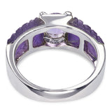 14k White Gold Amethyst Ring