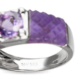 14k White Gold Amethyst Ring