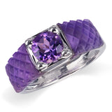 14k White Gold Amethyst Ring