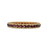 Vintage 12k Rose Gold 1.33ct Garnet Eternity Band