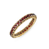 Vintage 12k Rose Gold 1.33ct Garnet Eternity Band