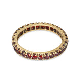 Vintage 12k Rose Gold 1.33ct Garnet Eternity Band