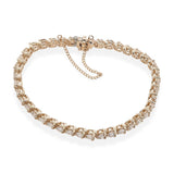 14k Yellow Gold 5.20tcw Diamond Three Prong Tennis Bracelet