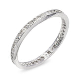 Vintage Platinum 0.54tcw Single Cut Diamond Eternity Ring