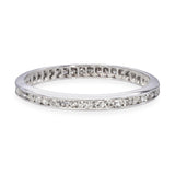 Vintage Platinum 0.54tcw Single Cut Diamond Eternity Ring