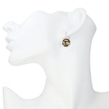 18k White Gold Smoky Quartz and Diamond Earrings