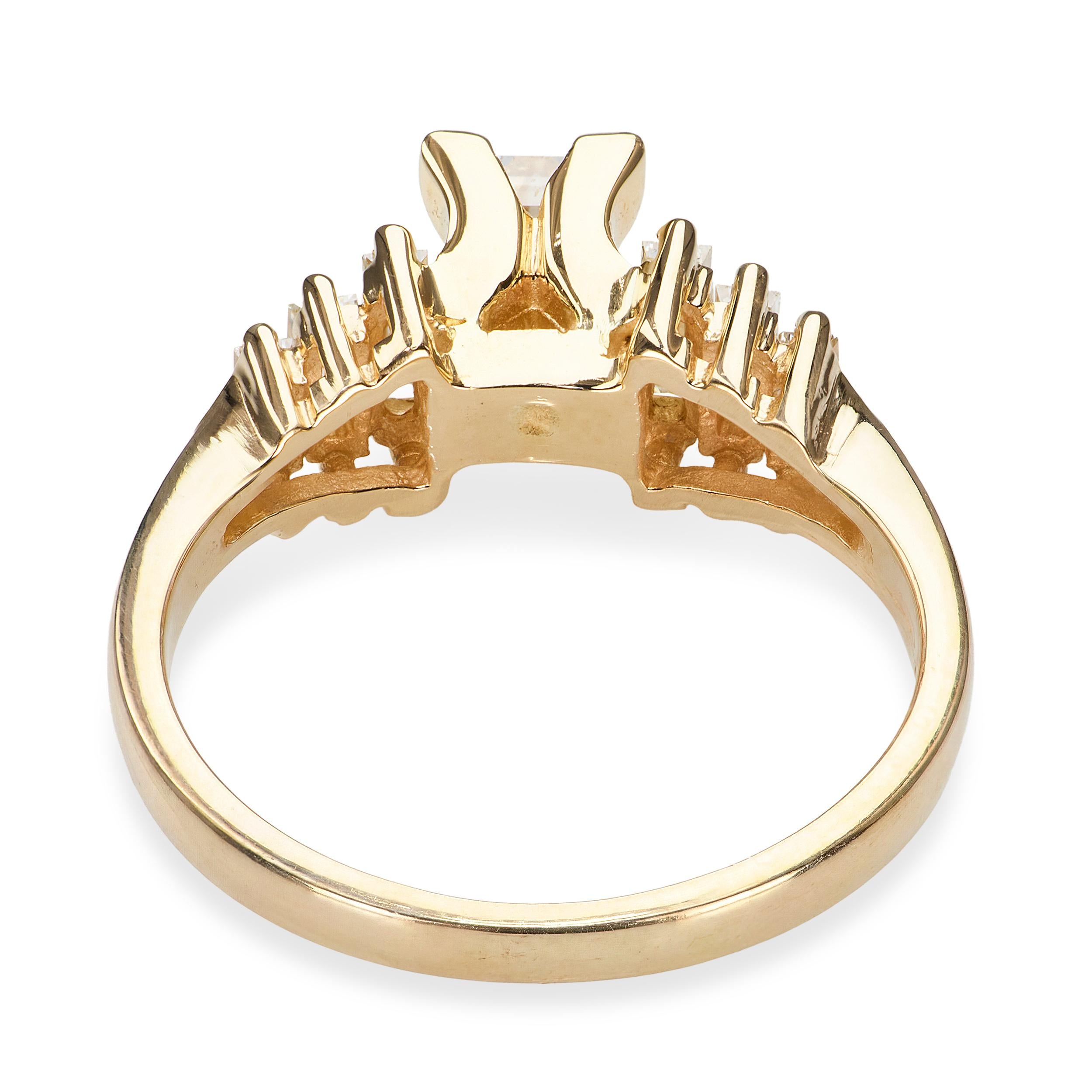 14k Yellow Gold 0.51tcw I Vs1 Diamond Engagement Ring