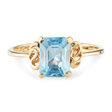 Vintage 18k Yellow Gold 1.51ct Aquamarine Ring
