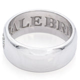 Pasquale Bruni 18K White Gold Diamond Amore Heart Band Ring