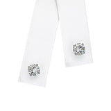 13k White Gold .90ctw Diamond Stud Screw Back Earrings