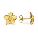 Vintage Tiffany & Co. 18k Yellow Gold Plumeria Earrings