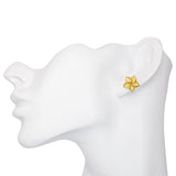 Vintage Tiffany & Co. 18k Yellow Gold Plumeria Earrings