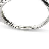 Vintage Platinum Diamond Half Band Ring