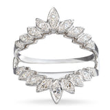 13k White Gold Diamond Ring Guard