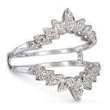 13k White Gold Diamond Ring Guard