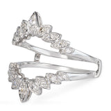 13k White Gold Diamond Ring Guard