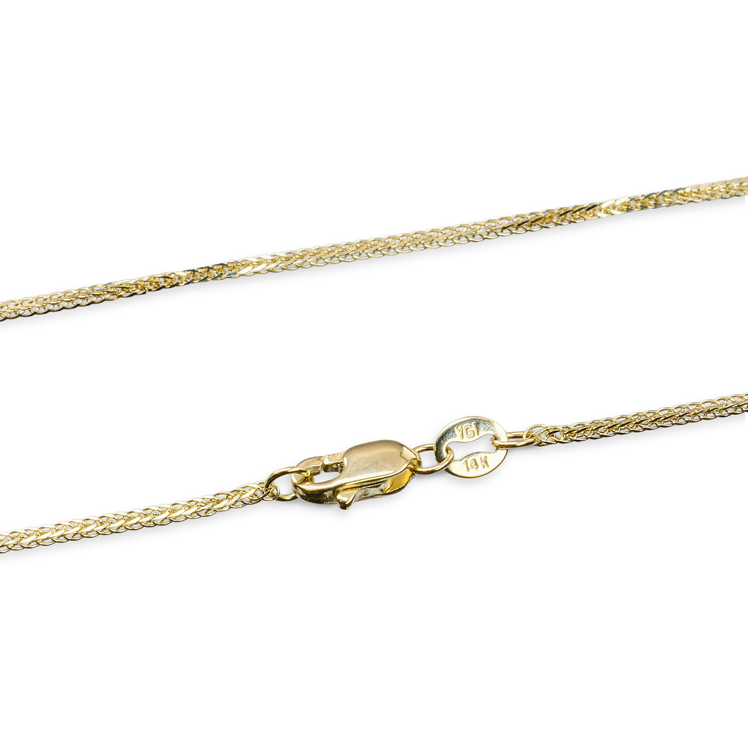 14k Yellow Gold 3.40ct Sleeping Beauty Turquoise and Diamond Pendant Necklace
