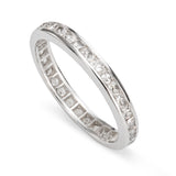 Vintage Platinum 0.51tcw Single Cut Diamond Eternity Band