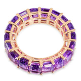 Effy 14k Rose Gold Amethyst 9.9ctw Eternity Band Ring