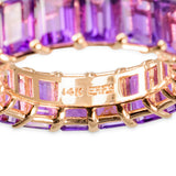 Effy 14k Rose Gold Amethyst 9.9ctw Eternity Band Ring