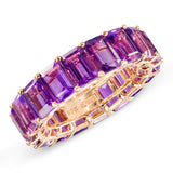 Effy 14k Rose Gold Amethyst 9.9ctw Eternity Band Ring