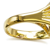 Vintage 18k Yellow Gold 32ct Amethyst and Diamond Cocktail Ring