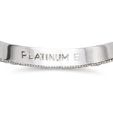 Antique Platinum Engraved Floral Wedding Band Ring