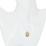 Vintage Yellow Gold Theater Masks Dangle Charm Pendant