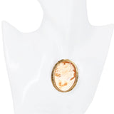 Antique Victorian 11k Yellow Gold Cameo Allegory of Day and Night Pendant Brooch