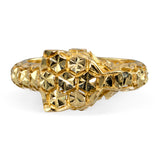 10k Yellow Gold Italian Geometric Panther Design Ring