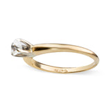 Vintage 14k Yellow Gold 0.22ct Old Euro Diamond Solitare Ring