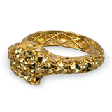 10k Yellow Gold Italian Geometric Panther Design Ring