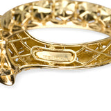 10k Yellow Gold Italian Geometric Panther Design Ring