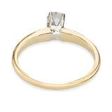 Vintage 14k Yellow Gold 0.22ct Old Euro Diamond Solitare Ring