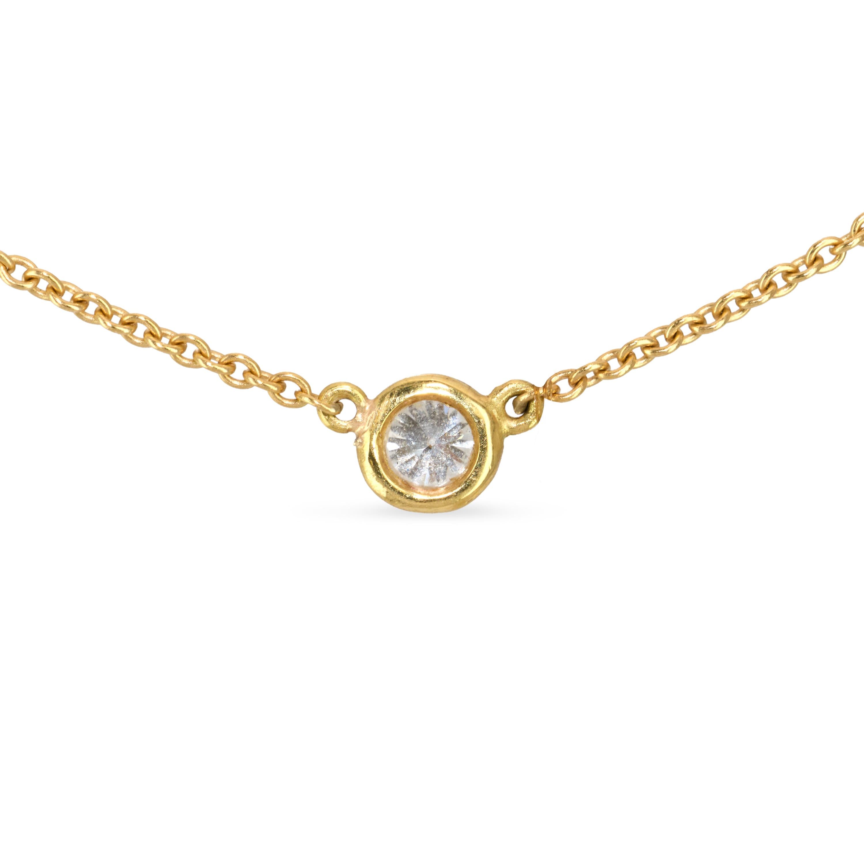 Tiffany & Co. Elsa Peretti Diamond Solitaire Necklace