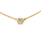 Tiffany & Co. Elsa Peretti Diamond Solitaire Necklace