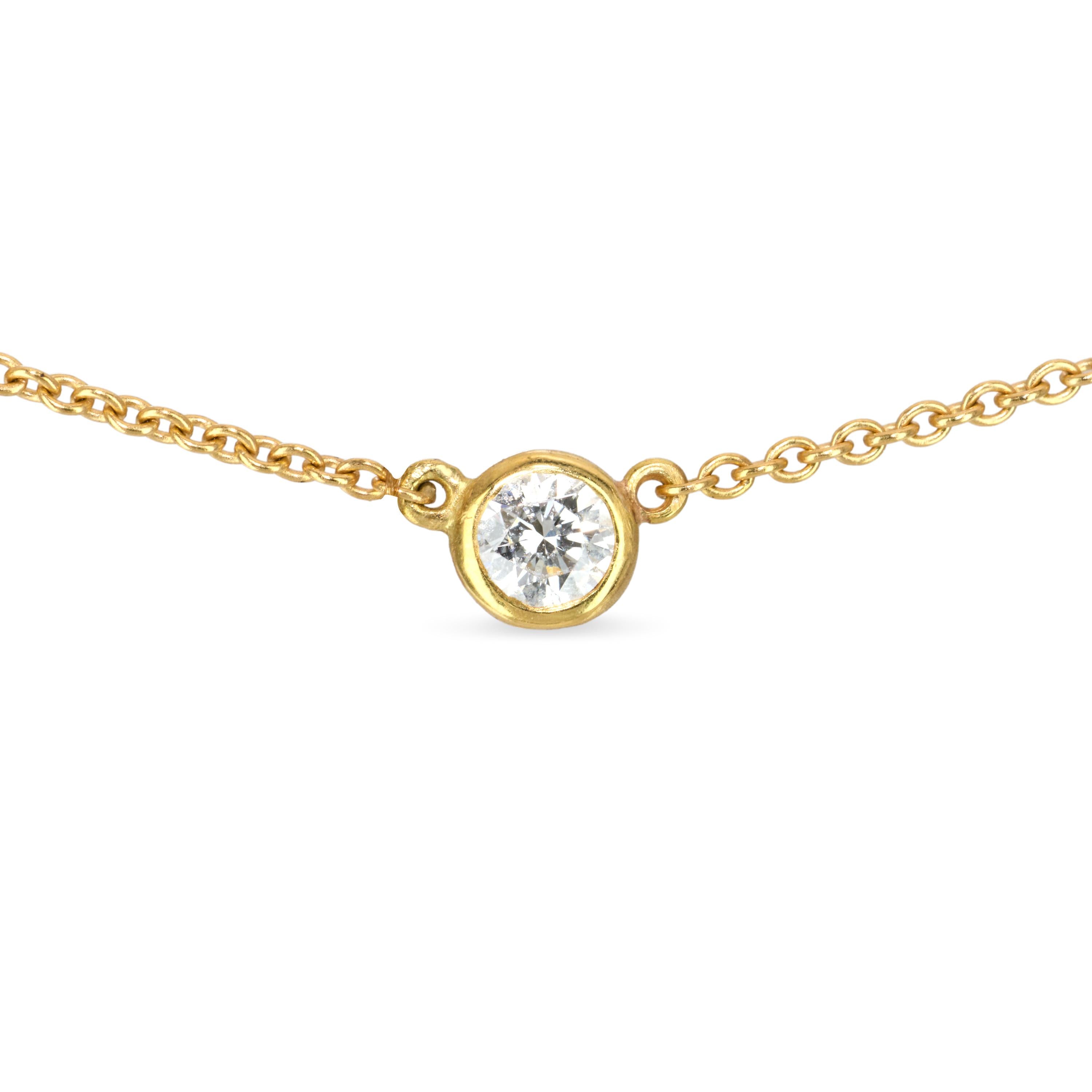 Tiffany & Co. Elsa Peretti Diamond Solitaire Necklace