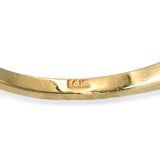 Vintage 14k Yellow Gold Geometric Ruby Pave Ring