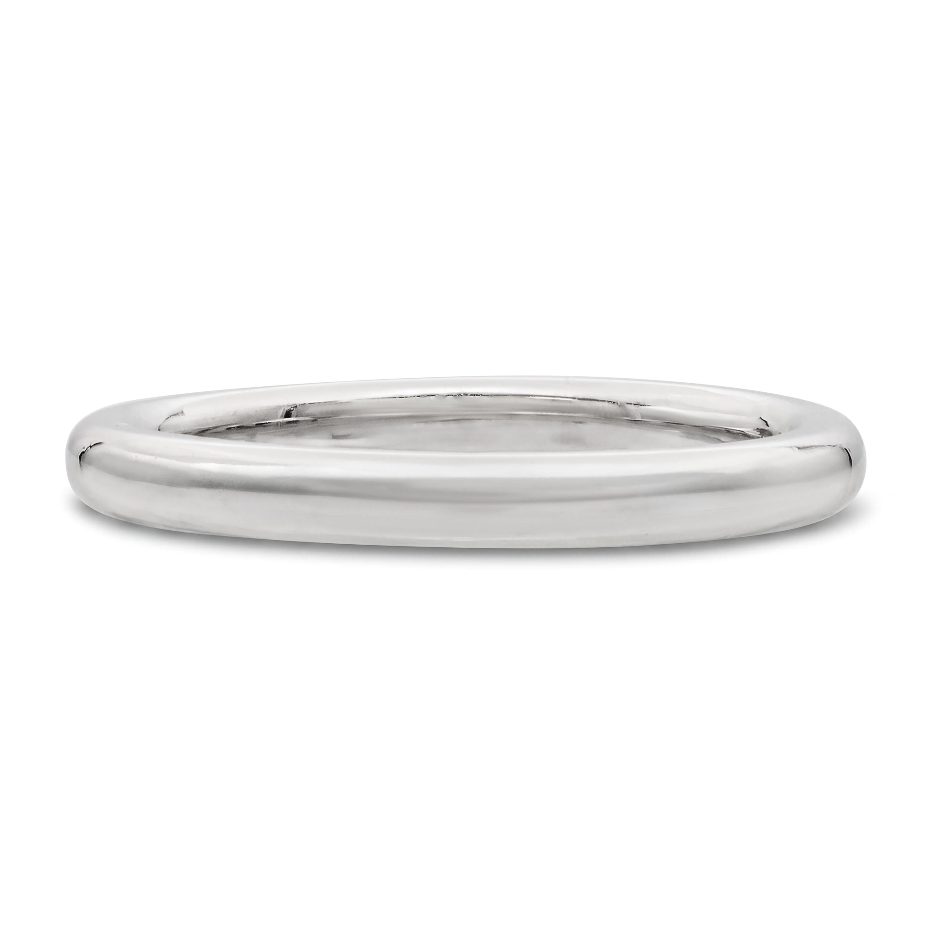 Round Platinum Band Ring
